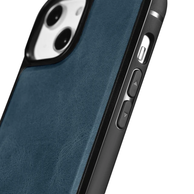 Чохол iCarer Leather Oil Wax Case для iPhone 14 Pro Max Blue with MagSafe (WMI14220720-BU)