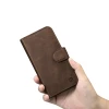 Чохол iCarer Oil Wax Wallet Case 2in1 для iPhone 14 Pro Anti-RFID Brown (WMI14220722-BN)