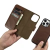 Чохол iCarer Oil Wax Wallet Case 2in1 для iPhone 14 Pro Anti-RFID Brown (WMI14220722-BN)