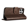 Чохол iCarer Oil Wax Wallet Case 2in1 для iPhone 14 Pro Anti-RFID Brown (WMI14220722-BN)