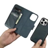 Чохол iCarer Oil Wax Wallet Case 2in1 для iPhone 14 Pro Anti-RFID Blue (WMI14220722-BU)