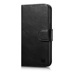 Чохол iCarer Oil Wax Wallet Case 2in1 для iPhone 14 Plus Anti-RFID Black (WMI14220723-BK)