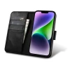 Чохол iCarer Oil Wax Wallet Case 2in1 для iPhone 14 Plus Anti-RFID Black (WMI14220723-BK)