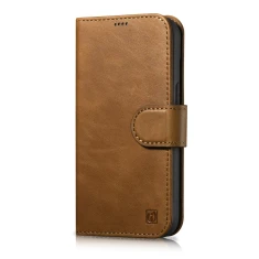 Чехол iCarer Oil Wax Wallet Case 2in1 для iPhone 14 Pro Max Anti-RFID Brown (WMI14220724-TN)