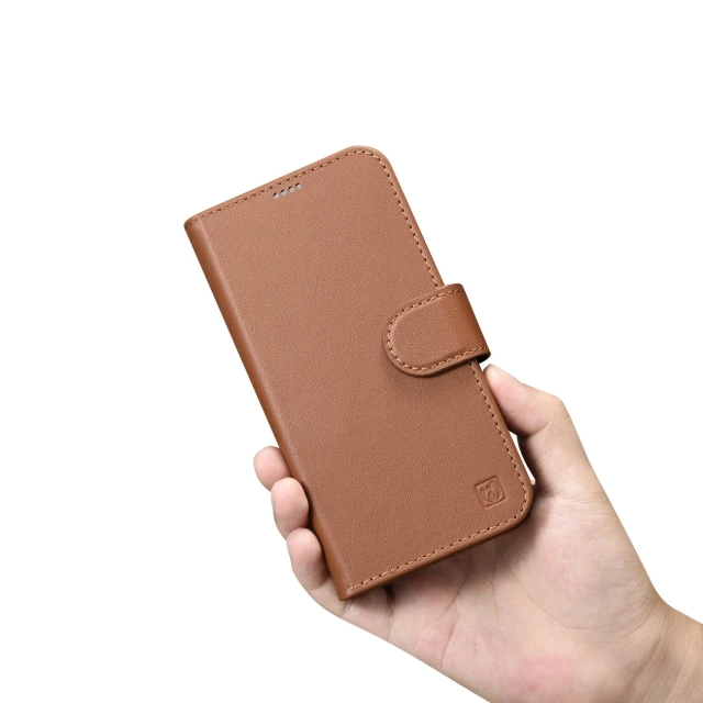 Чохол iCarer Wallet Case 2in1 для iPhone 14 | 13 Anti-RFID Brown (WMI14220725-BN)