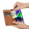 Чохол iCarer Wallet Case 2in1 для iPhone 14 | 13 Anti-RFID Brown (WMI14220725-BN)