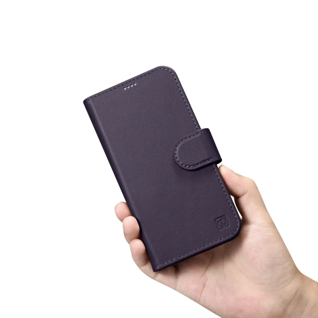 Чохол iCarer Wallet Case 2in1 для iPhone 14 | 13 Anti-RFID Dark Purple (WMI14220725-DP)
