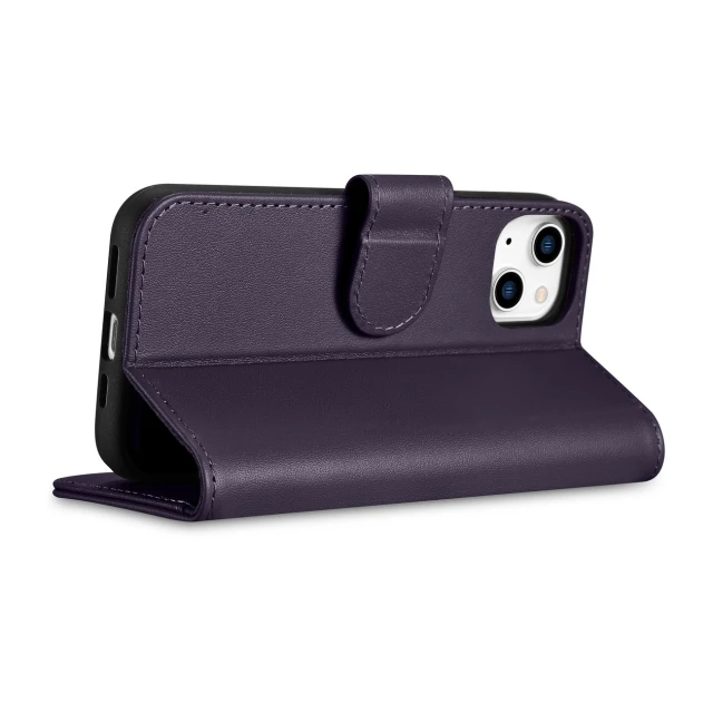 Чохол iCarer Wallet Case 2in1 для iPhone 14 | 13 Anti-RFID Dark Purple (WMI14220725-DP)
