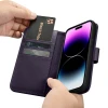 Чохол iCarer Wallet Case 2in1 для iPhone 14 Pro Anti-RFID Dark Purple (WMI14220726-DP)