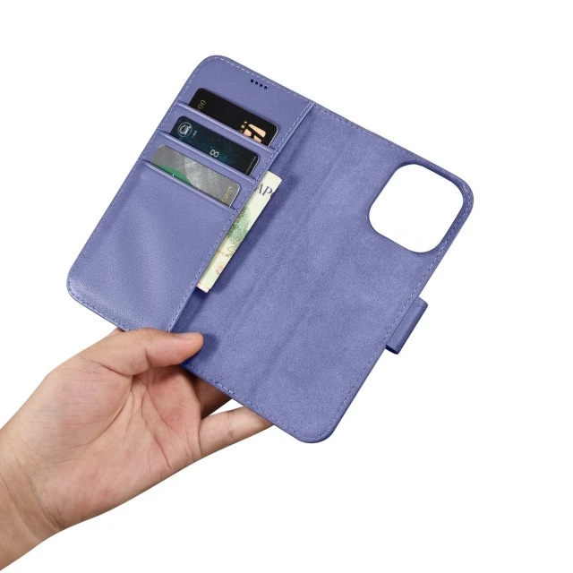 Чохол iCarer Wallet Case 2in1 для iPhone 14 Pro Anti-RFID Light Purple (WMI14220726-LP)