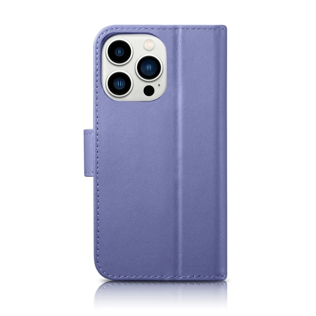 Чохол iCarer Wallet Case 2in1 для iPhone 14 Pro Anti-RFID Light Purple (WMI14220726-LP)