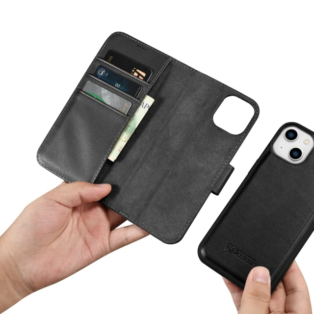 Чохол iCarer Wallet Case 2in1 для iPhone 14 Plus Anti-RFID Black (WMI14220727-BK)