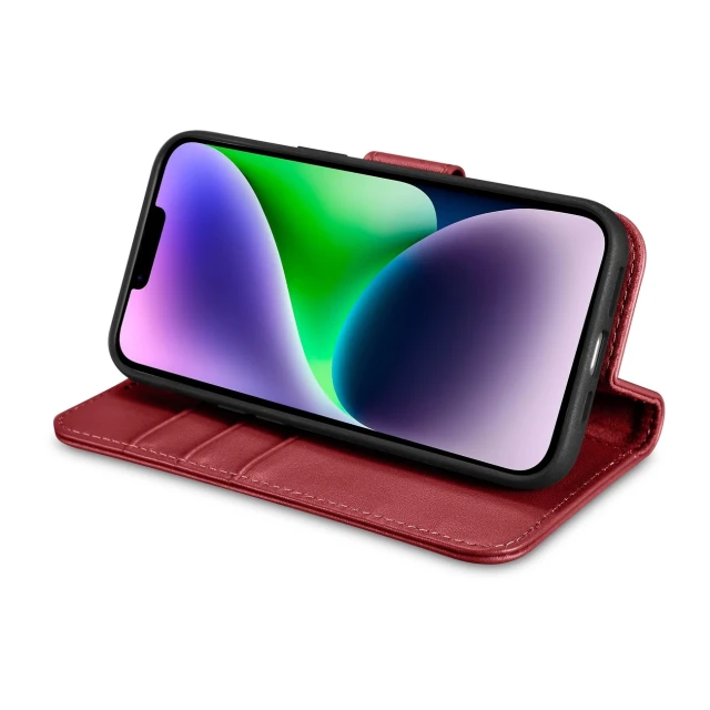 Чохол iCarer Wallet Case 2in1 для iPhone 14 Plus Anti-RFID Red (WMI14220727-RD)