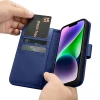 Чохол iCarer Wallet Case 2in1 для iPhone 14 Plus Anti-RFID Blue (WMI14220727-BU)