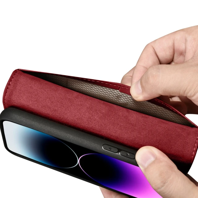 Чехол iCarer Wallet Case 2in1 для iPhone 14 Pro Max Anti-RFID Red (WMI14220728-RD)