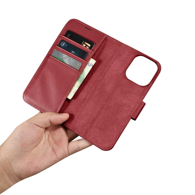 Чехол iCarer Wallet Case 2in1 для iPhone 14 Pro Max Anti-RFID Red (WMI14220728-RD)