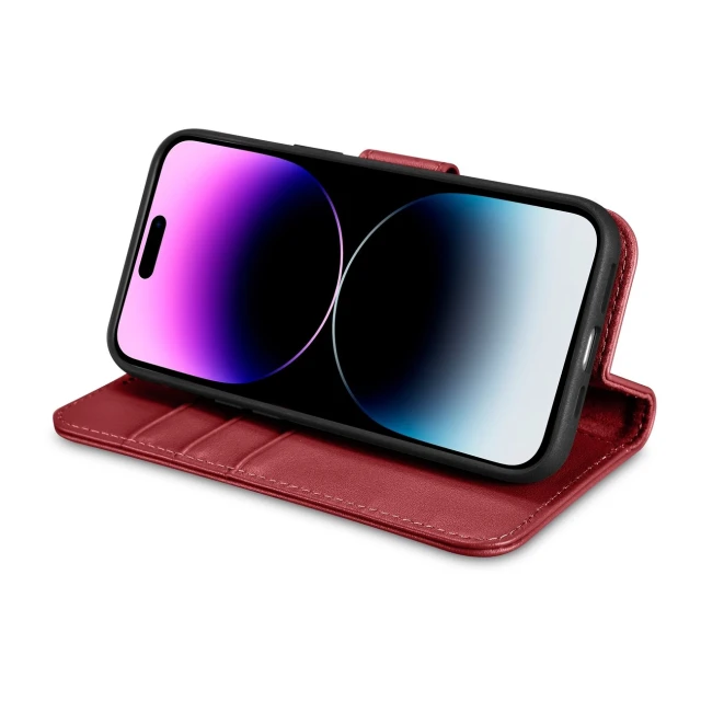 Чехол iCarer Wallet Case 2in1 для iPhone 14 Pro Max Anti-RFID Red (WMI14220728-RD)