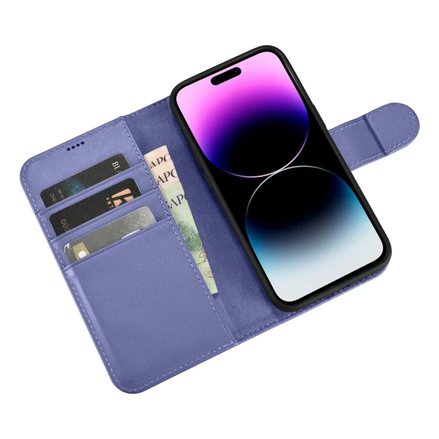 Чехол iCarer Wallet Case 2in1 для iPhone 14 Pro Max Anti-RFID Light Purple (WMI14220728-LP)