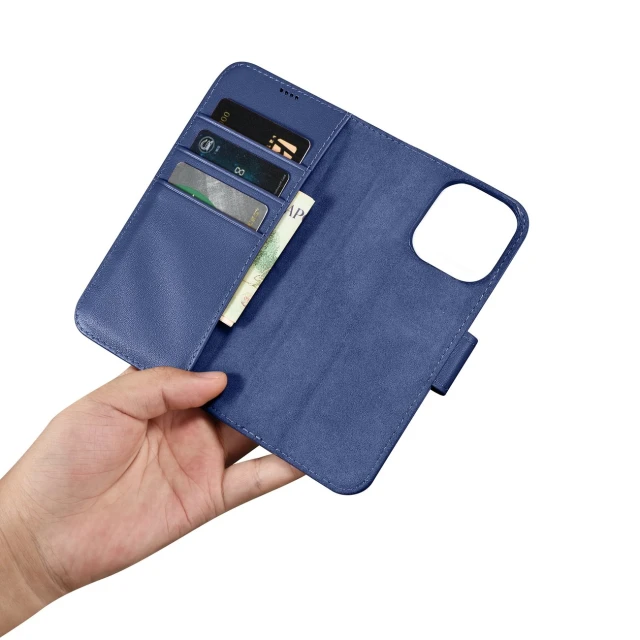 Чехол iCarer Wallet Case 2in1 для iPhone 14 Pro Max Anti-RFID Blue (WMI14220728-BU)