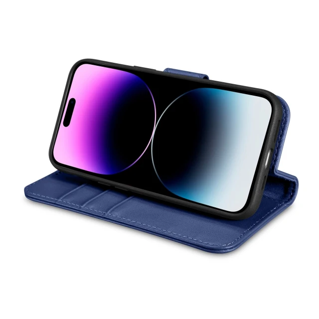 Чехол iCarer Wallet Case 2in1 для iPhone 14 Pro Max Anti-RFID Blue (WMI14220728-BU)