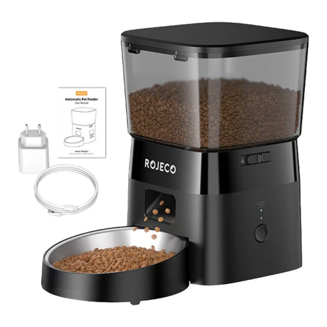 Розумний дозатор корму Rojeco 2L Pet Feeder WiFi Version Black (RWSQWIFIO-2L01)