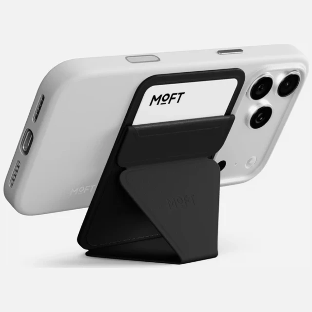 Магнітний гаманець і підставка для телефону Moft Trackable Movas Snap-On MagSafe Black (6975820904767)