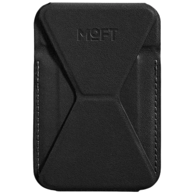 Магнітний гаманець і підставка для телефону Moft Trackable Movas Snap-On MagSafe Black (6975820904767)