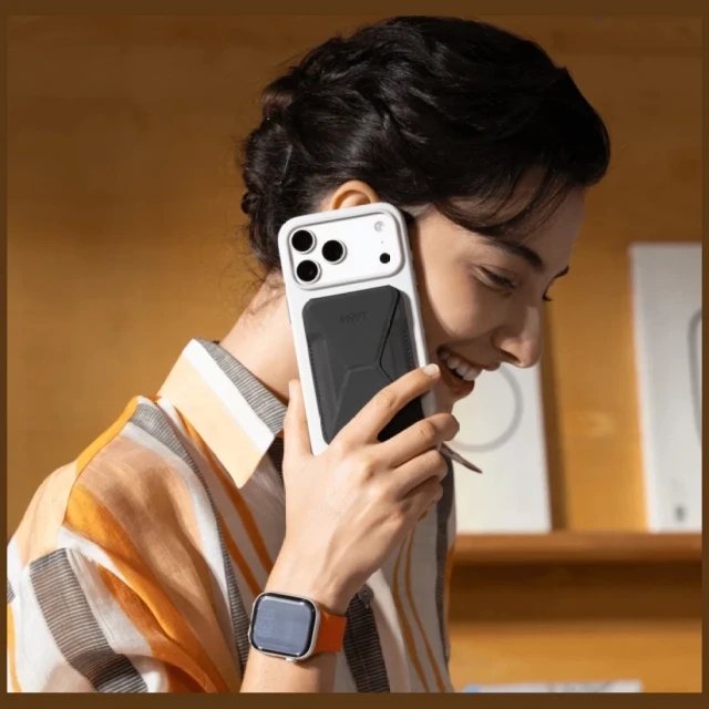 Магнітний гаманець і підставка для телефону Moft Trackable Movas Snap-On MagSafe Black (6975820904767)