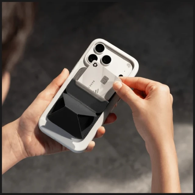 Магнітний гаманець і підставка для телефону Moft Trackable Movas Snap-On MagSafe Black (6975820904767)