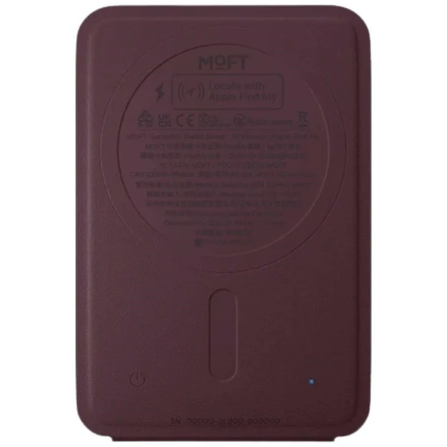 Магнітний гаманець і підставка для телефону Moft Trackable Movas Snap-On MagSafe Cherry Lacquer (6975820904774)
