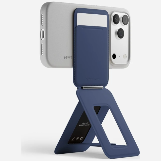 Магнітний гаманець і підставка для телефону Moft Movas Tripod MagSafe Navy (6975820907232)