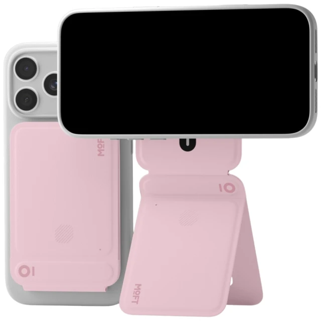 Магнітний гаманець і підставка для телефону Moft Movas Trackable Tripod MagSafe Pink (6975820908512)