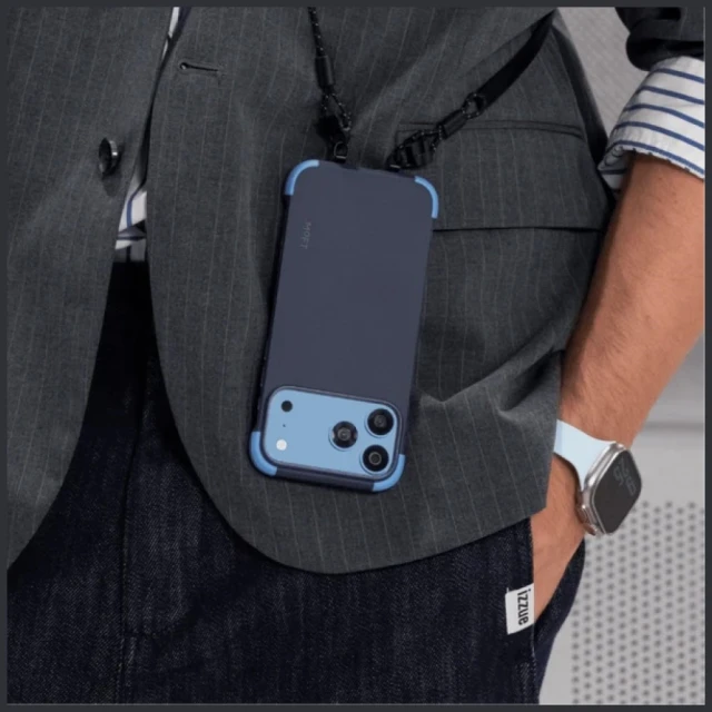 Чохол Moft Color-blocking Snap для iPhone 18 Pro | 17 Pro Navy-Faded Jeans (6975820908642)