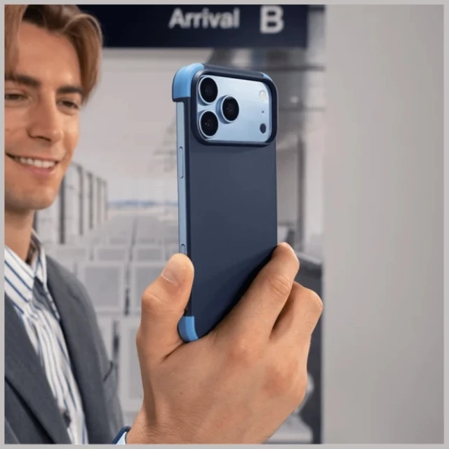 Чохол Moft Color-blocking Snap для iPhone 18 Pro Max | 17 Pro Max Navy-Faded Jeans (6975820908697)