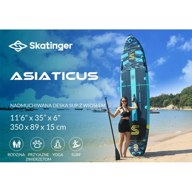 SUP-дошка Skatinger Asiaticus Yoga 350x89x15 см (6975971260347)