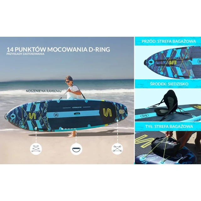 SUP-дошка Skatinger Asiaticus Yoga 350x89x15 см (6975971260347)