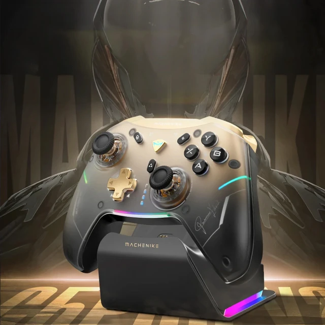 Контролер для ігор Machenike G5Pro Premium Edition бездротовий зі станцією зарядки Black Gold (6975971295493)