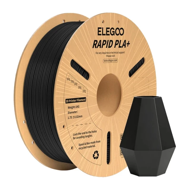 Філамент Rapid PLA+ ELEGOO Black (50.203.0114)