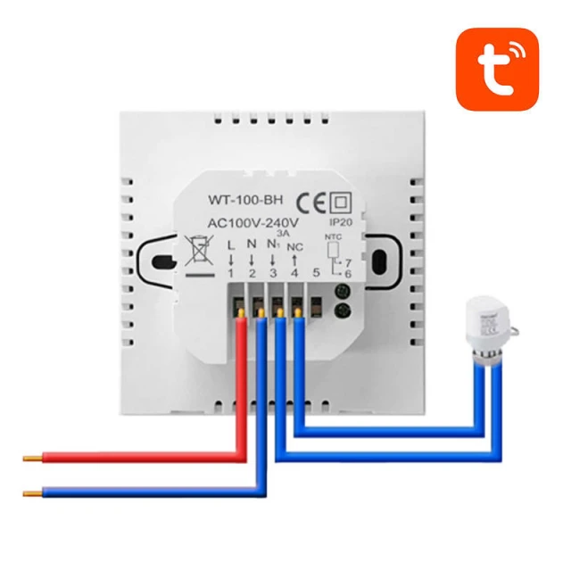 Термостат умный AVATTO ZWT100 ZigBee 3A Tuya White (ZWT100-WH-3A)