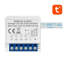 Вимикач дистанційний AVATTO WSM16-W4 Wi-Fi 4-канальний (6976037360155)