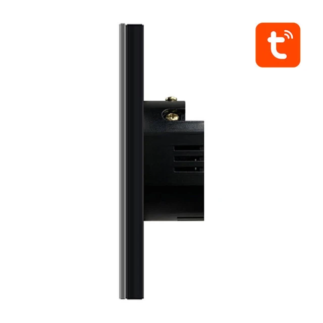 Вимикач світла AVATTO ZTS02-EU-B2 ZigBee 2-канальний Black (6976037360384)