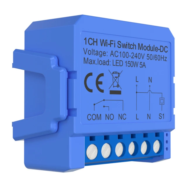 Реле AVATTO WSM16-DC-1 Wi-Fi 1-канальне сухий контакт (6976037362128)