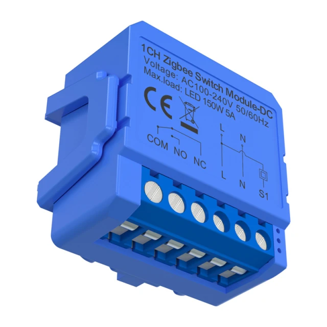 Реле AVATTO ZWSM16-DC-1 Zigbee 1-канальне безпотенціальний контакт (6976037362135)