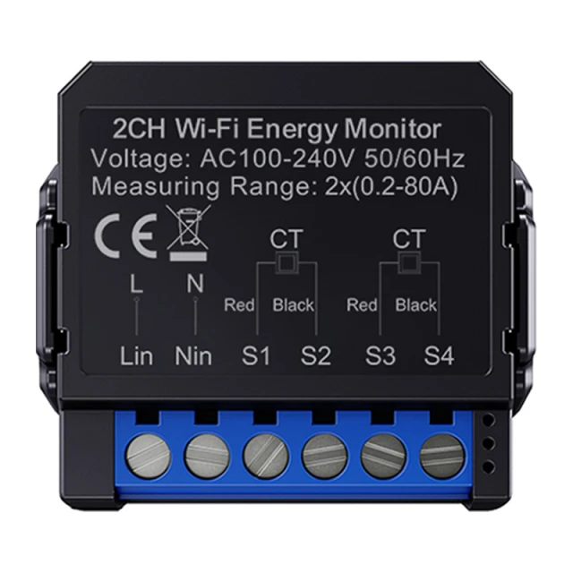 Лічильник енергії Smart AVATTO WPM16-2 Wi-Fi двонаправлений