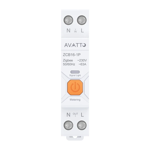 Вимикач надструму AVATTO ZWCB16 ZigBee (6976037362906)