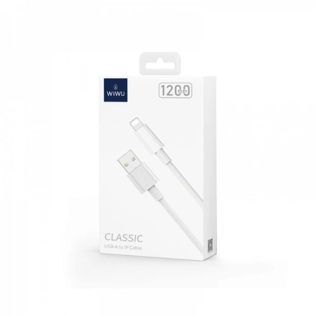 Кабель WiWU Wi-C006 USB-A to Lightning 2.4A White (6976195091328)