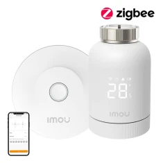 Набор термостатическая головка ZigBee Imou KIT-TRV1-EU-2 с 6 адаптерами и шлюзом (6976391036826)