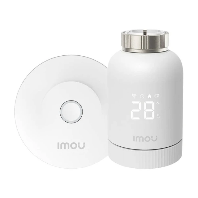 Набір термостатична головка ZigBee Imou KIT-TRV1-EU-2 з 6 адаптерами та шлюзом (6976391036826)
