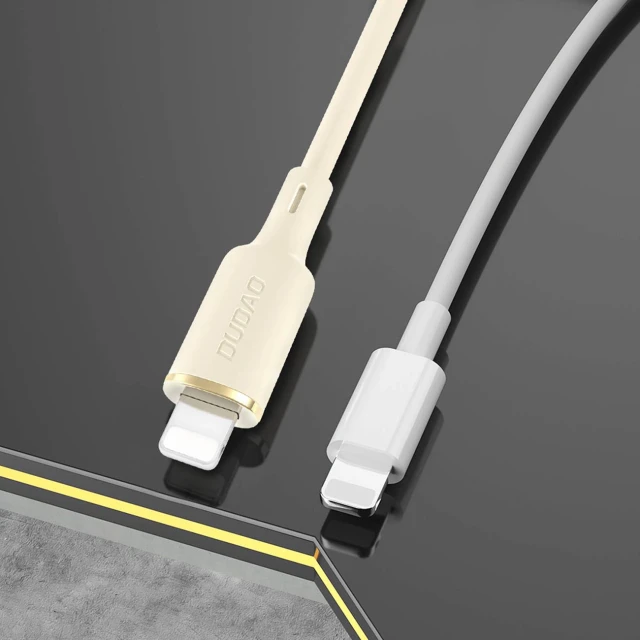Кабель Dudao L7SL USB-A - Lightning 5A 1m Beige (6976625331048)