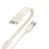 Кабель Dudao L7SE 3в1 USB-C - USB-C / Lightning / micro USB 66W 1.2m Beige (6976625331055)